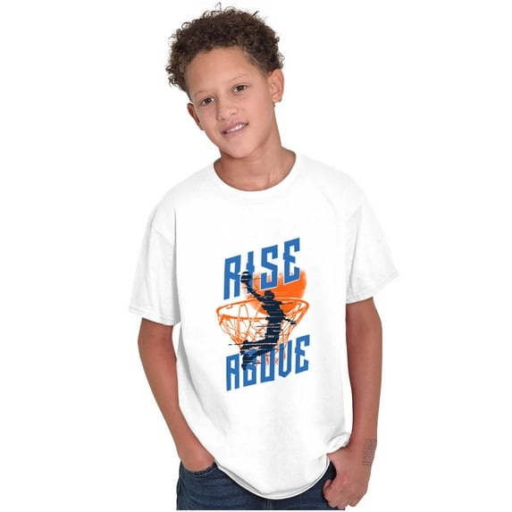 Rise Above Basketball Slam Dunk Boys Kids T Shirt Tees Tops Teen Brisco Brands L