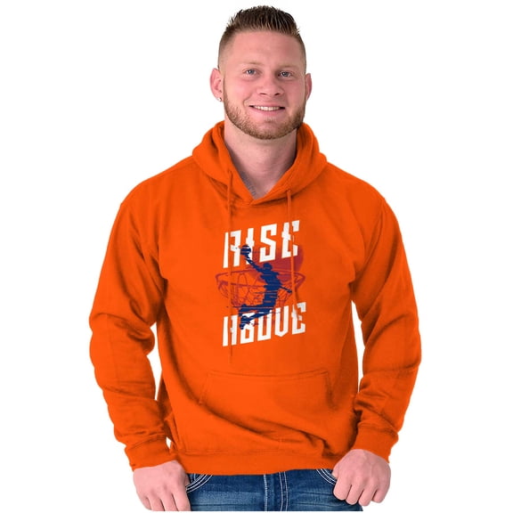 Rise Above Basketball Slam Dunk Men's Big & Tall Graphic Hoodie Brisco Brands 4X
