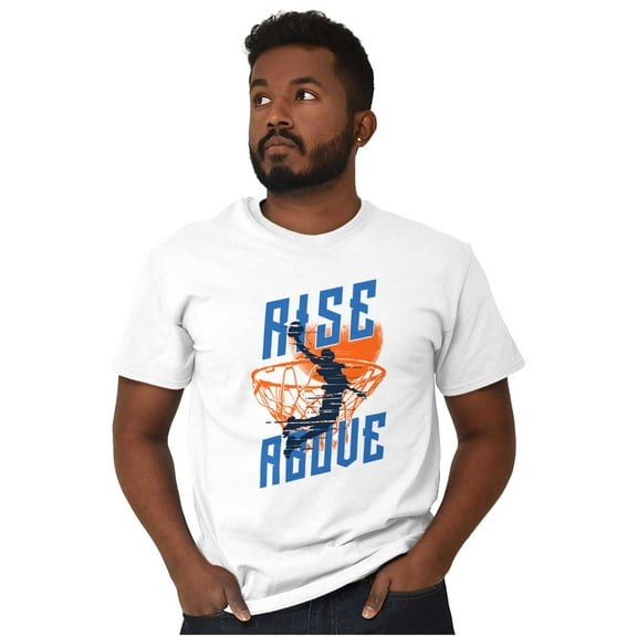 Rise Above Basketball Slam Dunk Men's Graphic T Shirt Tees Brisco Brands L