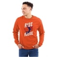 thumbnail image 1 of Rise Above Basketball Slam Dunk Men's Long Sleeve Tee T Shirt Brisco Brands 2X, 1 of 6