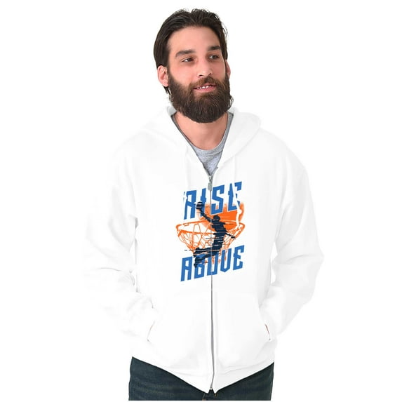 Rise Above Basketball Slam Dunk Zip Hoodie Sweatshirt Men Brisco Brands S