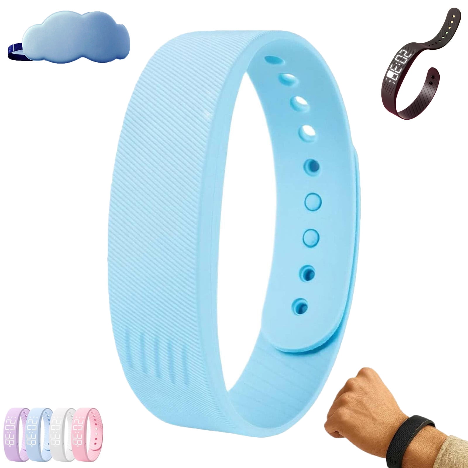 Rise Alarm Band, Alarm Clock Watches Vibrating Alarm Wristband 40-Day ...