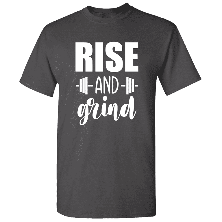 Motivational Gym Work Fitness Tee / Rise & Grind T-Shirt Motivational Gym Work Fitness Tee / Rise & Grind T-Shirt