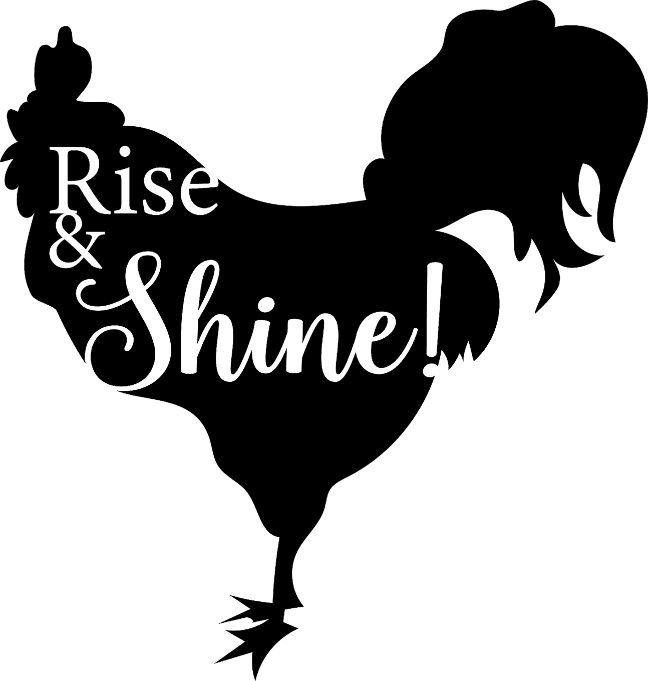 Rise And Shine! Rooster Farm Home Early Morning Animals Wall Decals for