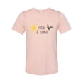 thumbnail image 1 of "Rise And Shine Shirt, Rooster Rise And Shine, Farm Shirt, Chicken Shirt, Unisex Fit, Soft Bella T, Country Sayings, Rooster Shirt, Funny, Peach, LARGE", 1 of 1