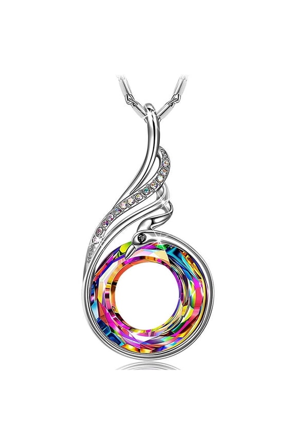 Rise From the Ashes Phoenix Necklace Made with Crystals from Austria, 18" Necklace, Packaged with Jewelry Box, Birthday Gift for Women, Symbol of Luck and Renewal