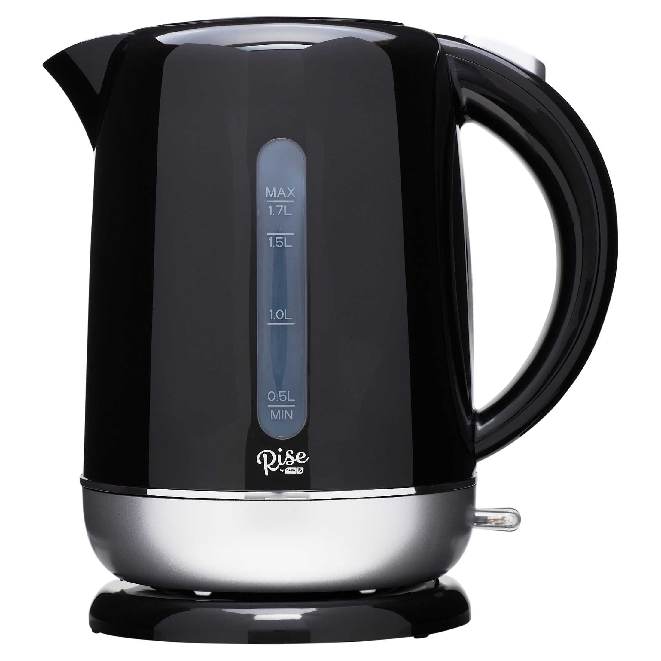 Rise By Dash 1.7 Liter Electric Kettle + Water Heater with Rapid Boil,  Cordless Carafe + Auto Shut off for Coffee, Tea, Espresso & More - Black 