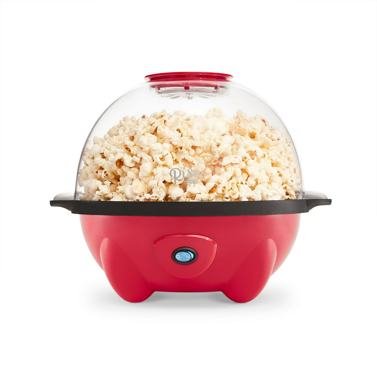Rise By Dash 4.5 qt. Stirring Electric Popcorn Popper with Lid for Serving  Bowl & Convenient Storage, 18 Cups – Red