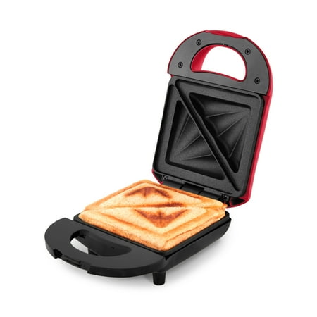 Rise By Dash Compact Pocket Electric Sandwich Maker, Toasting, Omelets & More, Non-Stick Surfaces - Red
