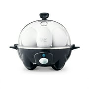 Rise By Dash Egg Cooker: 7 Egg Capacity Electric Egg Cooker for Hard Boiled Eggs, Soft Boiled Eggs, Poached Eggs with Auto Shut Off Feature - Black