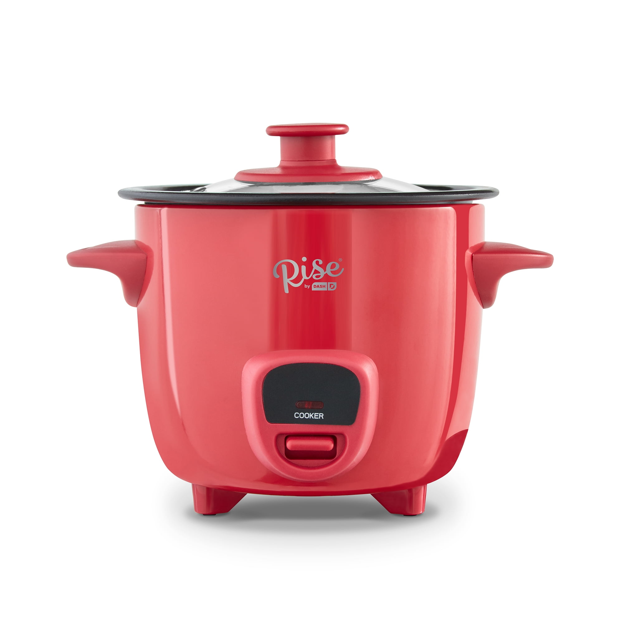 DASH Mini Rice Cooker Removable Nonstick Pot Keep Warm Function 2 Cup Red