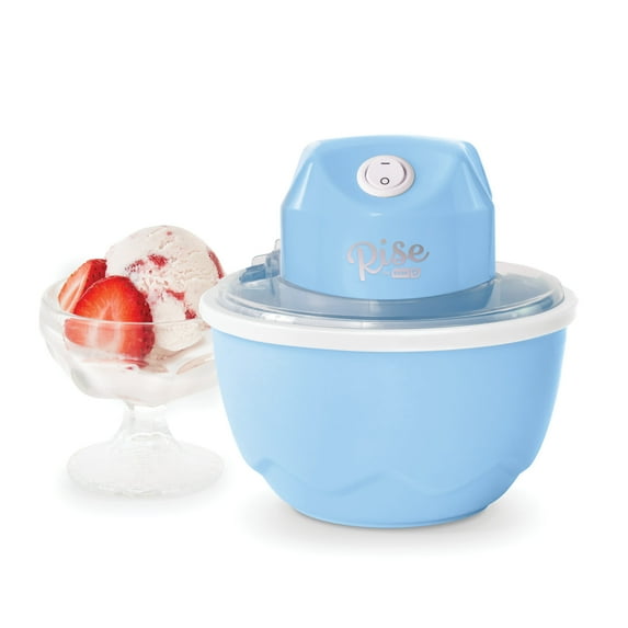 Rise by Dash Personal Electric Ice Cream Maker Machine for Gelato, Sorbet + Frozen Yogurt (Flavored Healthy Snacks + Dessert for Kids & Adults) - 1 Pint - Blue - 2.6 lbs