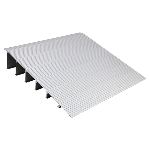 Rise Door Threshold Ramp, Aluminum Door Entry Ramp w/Non-Slip Surface, 800Lbs Load Capacity, Adjustable Door Ramps for Wheelchair, Stroller, Scooter and Power Chairs Walkers