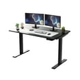 thumbnail image 1 of Rise Up Premium Electric Standing Desk 48x30”| Dual Motor Adjustable Height Sit Stand Computer Desk for Home Office | Ergonomic Motorized Desk with Memory Presets, Anti-Collision, and Steel Frame, 1 of 8