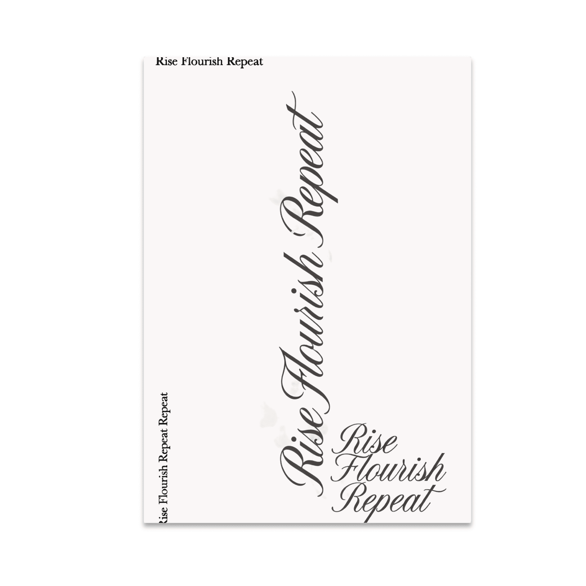 Repeat Cursive Rise Flourish Repeat Vertical Script Art - Minimalist Decor Enthusiast ...