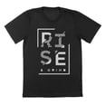 thumbnail image 1 of Rise & Grind Linear Humor Graphic Black Mens T-Shirt, 1 of 1