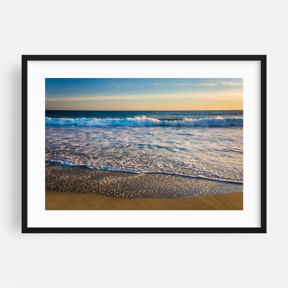 Rise - Laguna Beach California Photography Ocean Beach Waves Coast Sunset Surf Scenic Black Framed Wall Art Print 5 x 7 inches