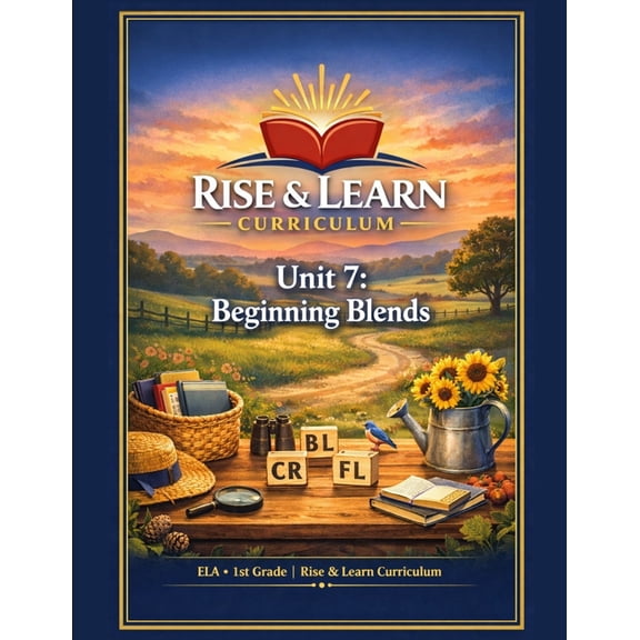 Rise & Learn Curriculum - Units 7-12: Bl Rise & Learn Curriculum: Unit 7 - Beginning Blends (Units 7-12 Blends & Digraphs Series): 1st Grade Phonics Curriculum -, Book 1, (Paperback)