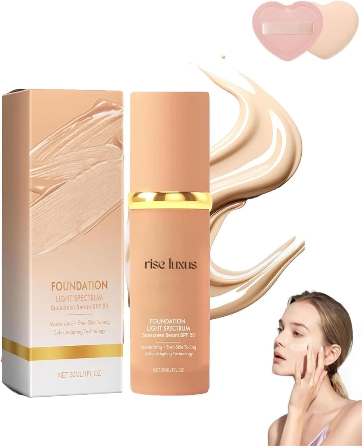 Rise Luxus Foundation, Rise Luxus Ultrablend 4 in 1 Foundation, Match