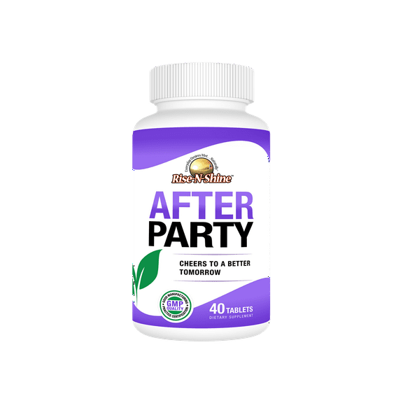 Rise-N-Shine After Party, Thiamin, Vitamin B, Dietary Supplement, Cheers to a Better Tomorrow, 40 Ct