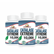 Rise-N-Shine Catalase Extreme 10,000 Health and Hair Support with Saw Palmetto, Biotin, PABA 3 Pack