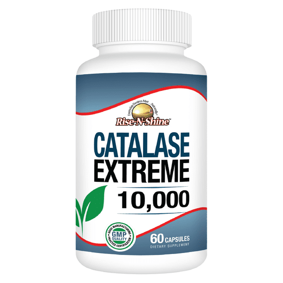 Rise-N-Shine Catalase Extreme - Healthy Aging, Cellular Health, Antioxidant Support with Saw Palmetto Biotin 60 Count