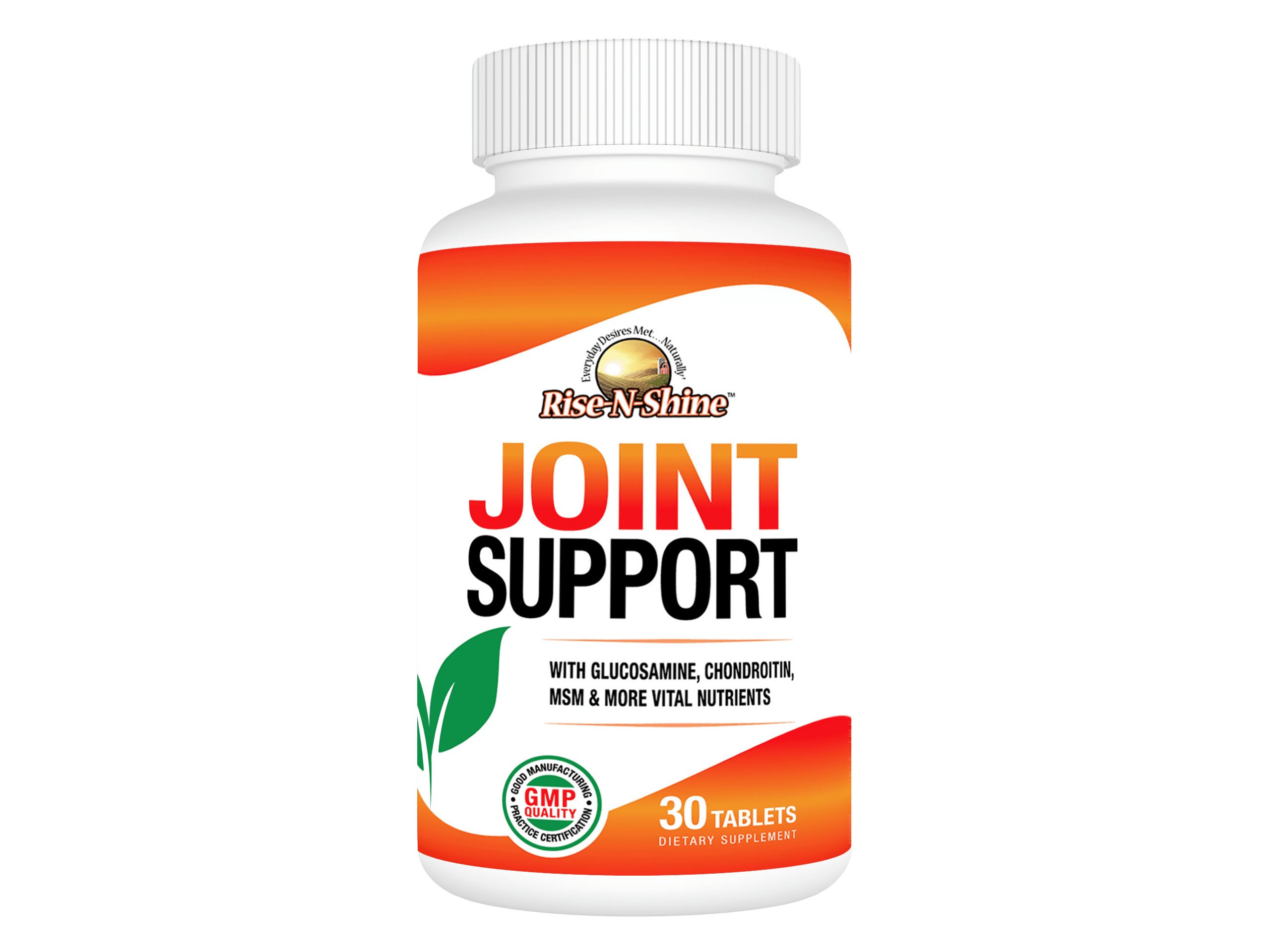 Rise-N-Shine, Joint Support with Glucosamine, Chondroitin, MSM & More, Men and Women, 30 Count
