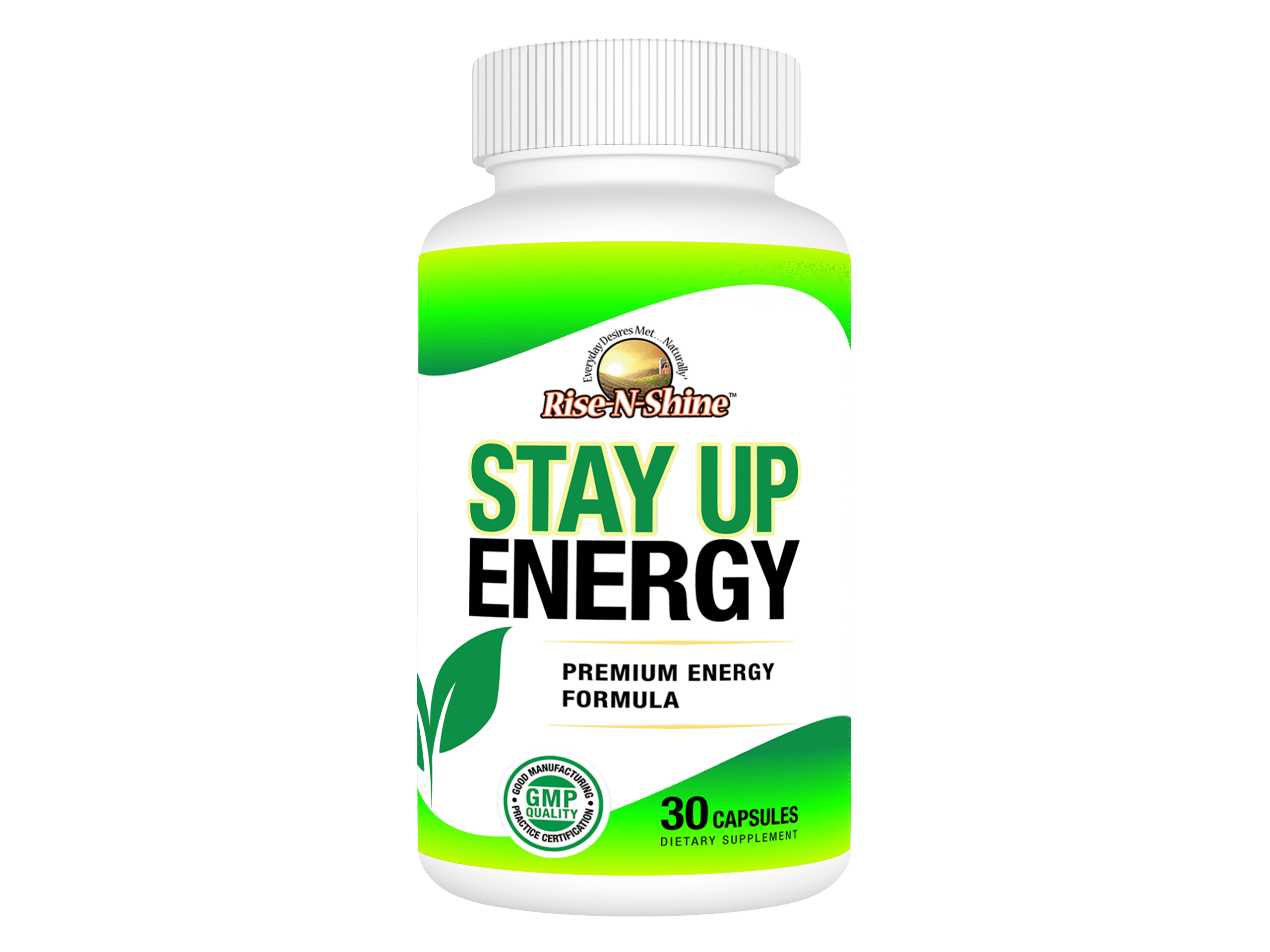 Rise-N-Shine Stay Up Energy, Dietary Supplement, Thiamin, Riboflavin, B  Vitamins, 30 Count