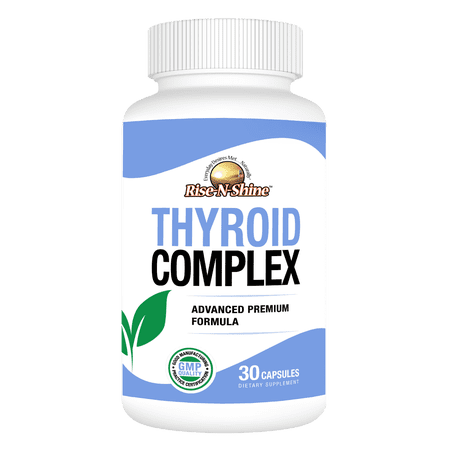 Thyroid Complex, Ashwagandha Root, Bladderwrack, and More, Thyroid Supplement by Rise-N-Shine, 30 Count