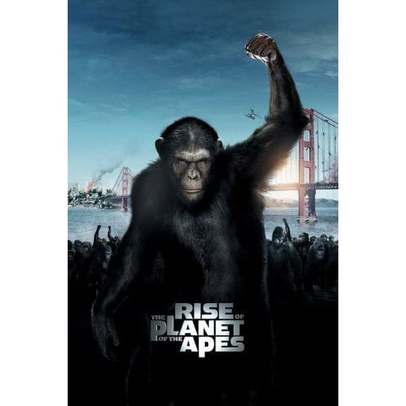 Rise Of The Apes Poster 12x16 Print on Metal Sign 12in x 16in Multi-Color Square Adults Best Posters