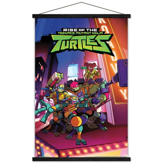 Rise Of The Teenage Mutant Ninja Turtles - Group Wall Poster with Magnetic Frame, 22.375" x 34"