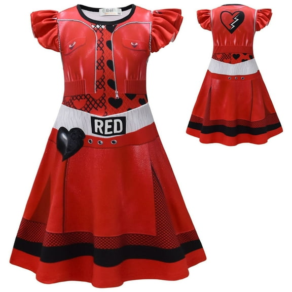 Rise Red Costume for Girls Movies Halloween Outfits SIZE for 3-9Y