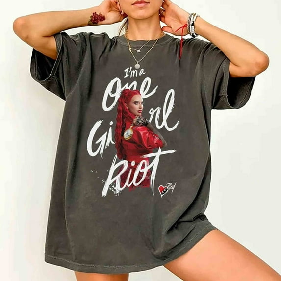 The Rise Of Red I’m A One Girl Riot Comfort Colors T-shirt, Red vs Chloe, Disney Descendants 4 Movie Shirt, Birthday Girl Trip, Disneyland Family Tee, Blossom Color, Size L