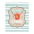 thumbnail image 1 of Rise & Shine Coffee is Brewing // Typography // Seafoam Blue-Green, Khaki Brown, Red, Yellow, White // Kitchen Decor // V2 - Digital Art Coffee Kitchen Decor Unframed Wall Art Print 20 x 24 inches, 1 of 13