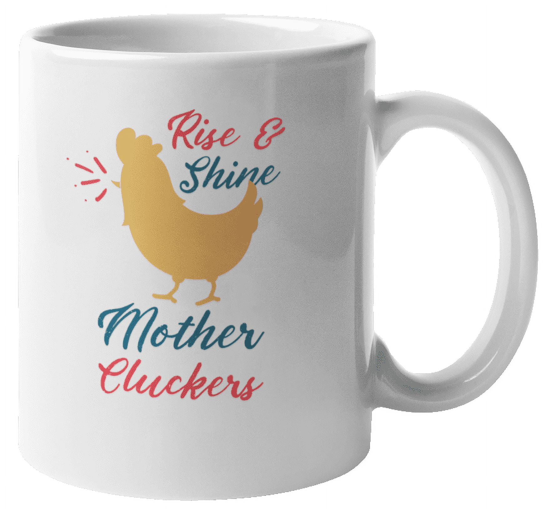 Chicken Ceramic Coffee Mug 11oz - Hen & Rooster Design, Microwave & Dishwasher Safe, Vibrant Print Gift Mug