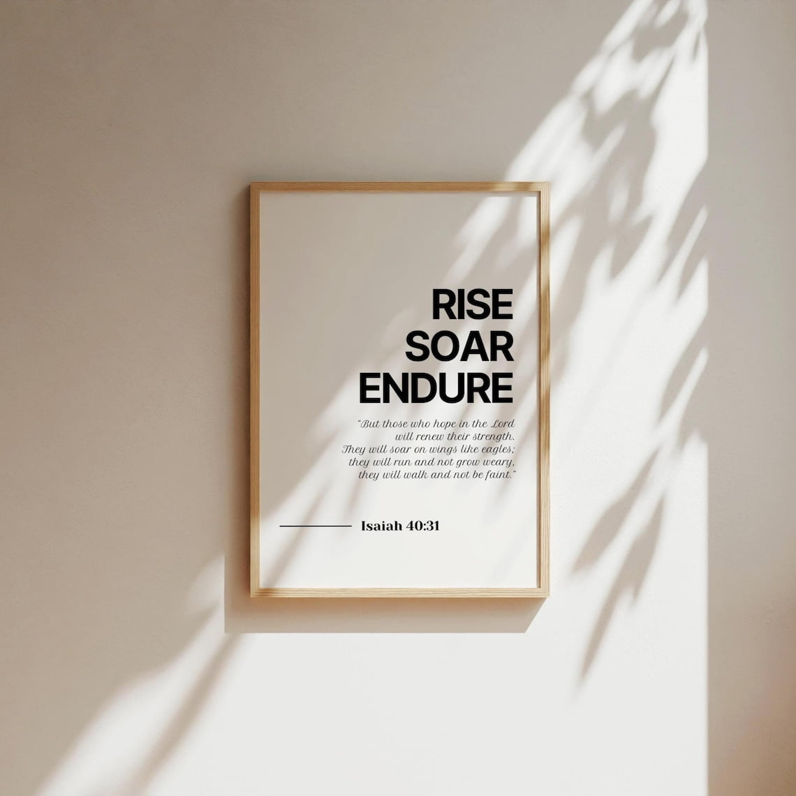 Rise Soar Endure Isaiah 40 31 Bible Verse Christian Scripture Wall Art ...