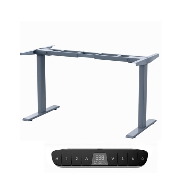 Rise Up Dual Motor Desk Legs | Electric Adjustable Frame for Sit Stand Desk Conversion and Ergonomic Office Setups