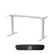 Rise Up Dual Motor Desk Legs | Electric Adjustable Frame for Sit Stand Desk Conversion and Ergonomic Office Setups