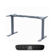 Rise Up Dual Motor Desk Legs | Electric Adjustable Frame for Sit Stand Desk Conversion and Ergonomic Office Setups