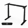 thumbnail image 1 of Rise Up 3-stage Dual Motor Electric Standing Desk Frame with 4 Memory Presets, Black, Desktop Not Included, 1 of 10