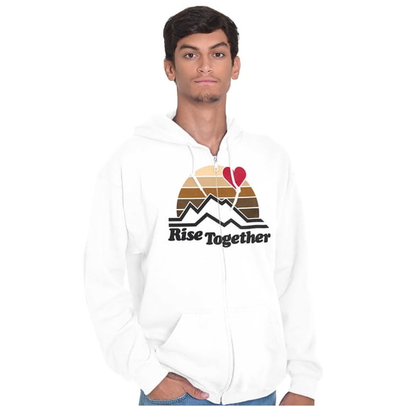 Rise Together Social Justice Equality Zip Up Hoodie Men's Women's Brisco Brands M