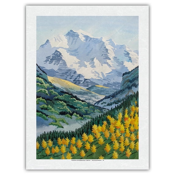 Rise Up Mountain - From an Original Watercolor Painting by Robin Wethe Altman - Japanese Unryu Rice Paper Art Print 24 x 32 in