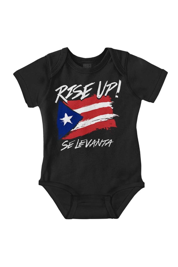 Rise Up Puerto Rican Pride Se Levanta Romper Boys or Girls Infant Baby Brisco Brands 18M