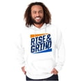 thumbnail image 1 of Rise and Grind Skateboarding Quote Men's Big & Tall Graphic Hoodie Brisco Brands 3X, 1 of 5