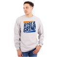 thumbnail image 1 of Rise and Grind Skateboarding Quote Men's Long Sleeve Tee T Shirt Brisco Brands S, 1 of 6