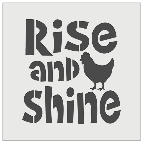 Rise and Shine Rooster DIY Cookie Wall Craft Stencil - 3.5 Inch