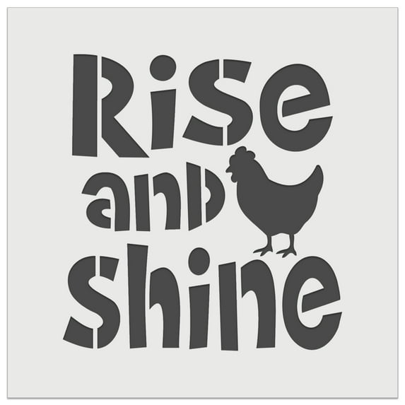 Rise and Shine Rooster DIY Cookie Wall Craft Stencil - 7.0 Inch