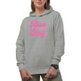 thumbnail image 1 of Rise and Slay, Pink Text Girl Quote Merch Gift, Heather Grey Hooded Sweatshirt or Hoodie, 2XL, 1 of 5
