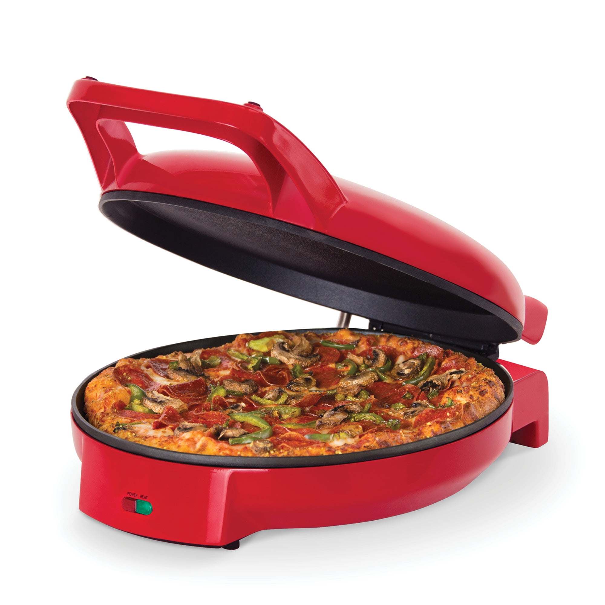 Commercial Chef CHQP12R 12-Inch Pizza Maker 12 Inch Black