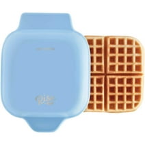 Rise by Dash 7-inch Rounded Square Waffle Maker, Hash Browns, Keto Chaffles, Easy Clean Nonstick, Blue, New